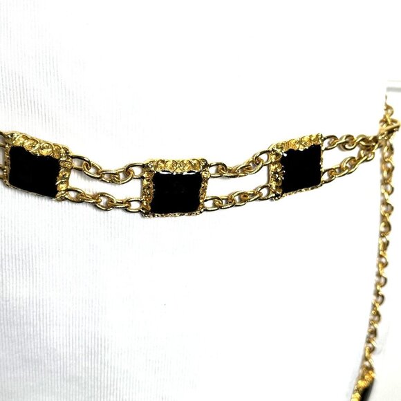Vintage 80's gold chain belt - Picture 5 of 10